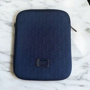 MICHAEL KORS Navy Blue Tablet iPad Padded Travel Case